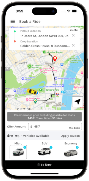 GetRide app